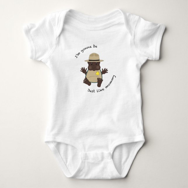 Park ranger mummy baby bodysuit (Front)