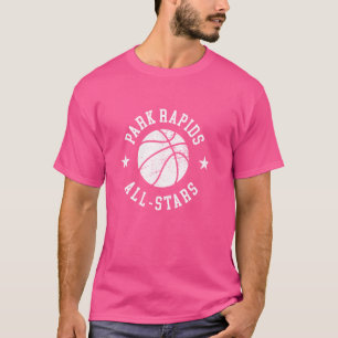 Park Rapids Vintage All-Stars Retro 80s Basketball T-Shirt