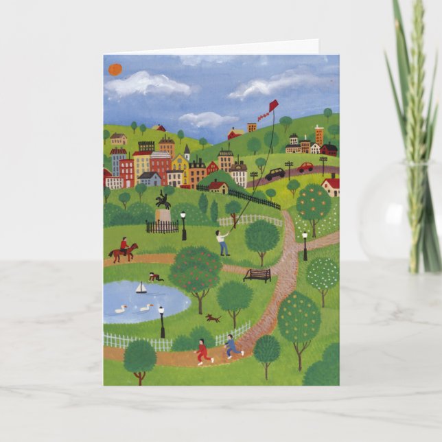 Park scenery customisable card (Front)
