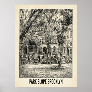 Park Slope Brooklyn New York Poster