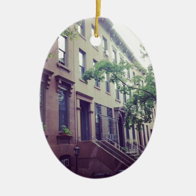 Park Slope Ceramic Tree Decoration (Front)