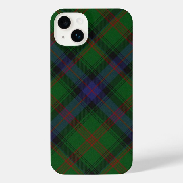Park tartan green blue plaid iPhone case (Back)