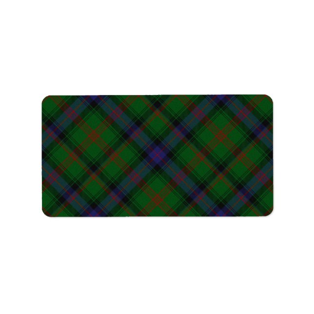 Park tartan green blue plaid label (Front)