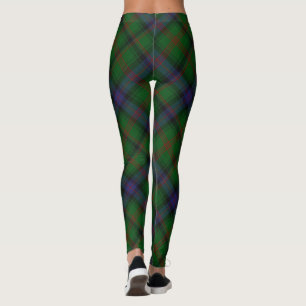 Park tartan green blue plaid leggings