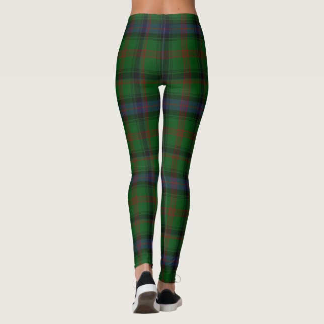Park tartan green blue plaid leggings (Back)