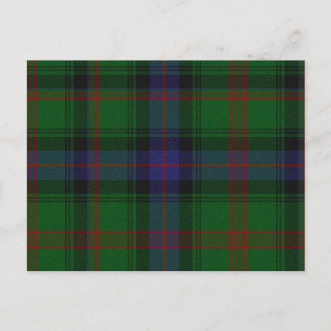 Park tartan green blue plaid postcard (Front)