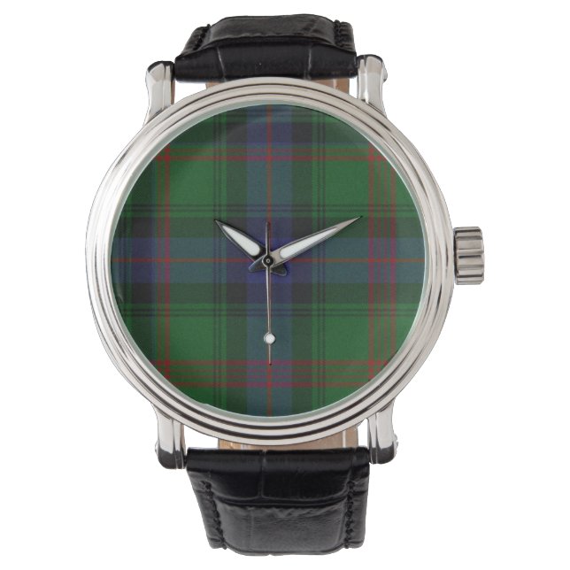 Park tartan green blue plaid watch (Front)