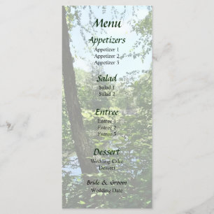 Park With Bridge in Distance Wedding Menu