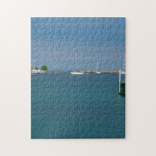Parked At Mackinac Harbour Jigsaw Puzzle (Vertical)