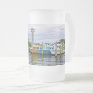 Parked Boats Destin Florida Harbour Frosted Mug