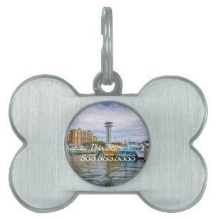 Parked Boats Destin Florida Harbour Pet Tag