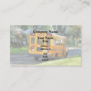 Parked School Bus Business Card
