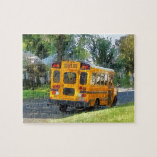 Parked School Bus Jigsaw Puzzle