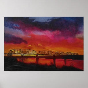 Parker Arizona train bridge Poster