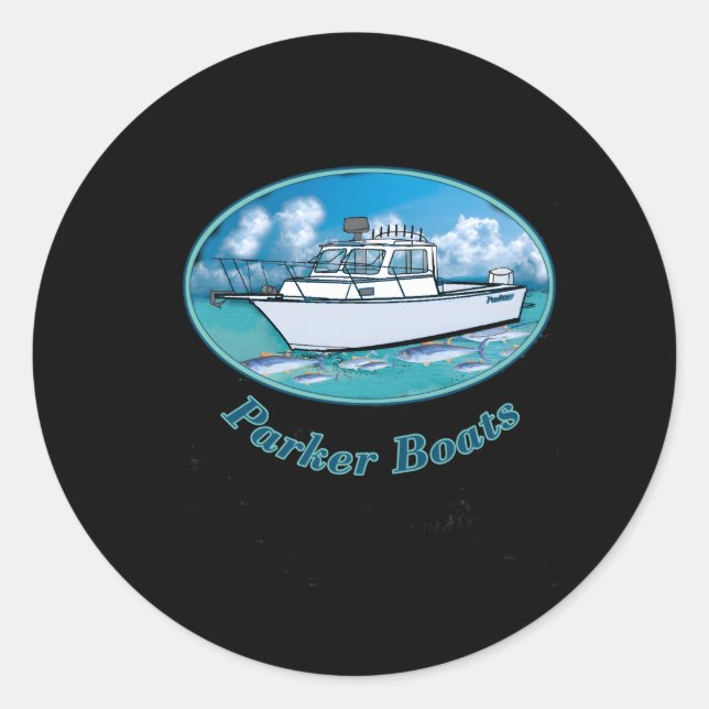 Parker Boats Classic Round Sticker (Front)