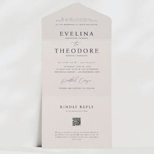 Parker Elegant Seal and Send Wedding Invitation