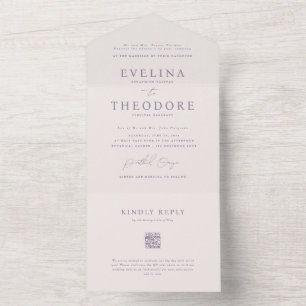 Parker Elegant Seal and Send Wedding Invitation