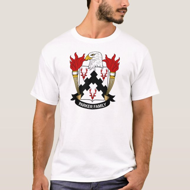 Parker Family Coat of Arms T-Shirt (Front)