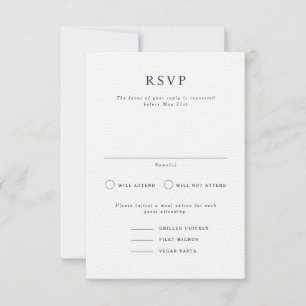 Parker Formal Portrait Wedding RSVP Card
