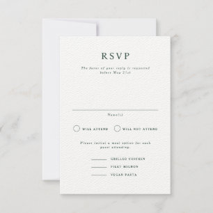 Parker Formal Portrait Wedding RSVP Card