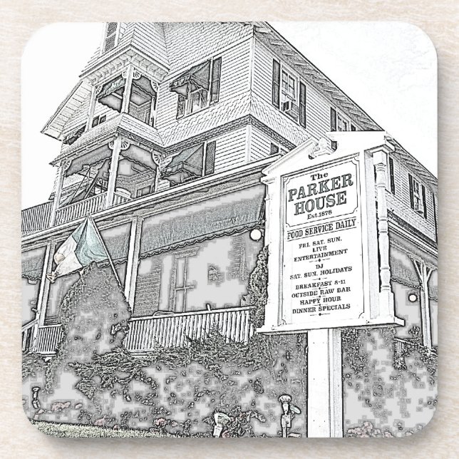 Parker House Sketch - Jersey Shore Coaster (Front)