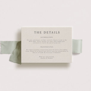 Parker Landscape Wedding Details Card