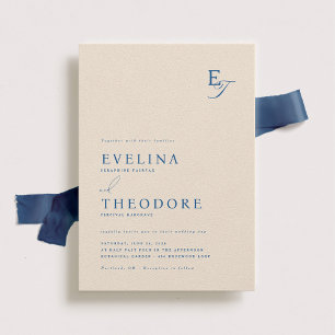 Parker Monogram Wedding Invitation