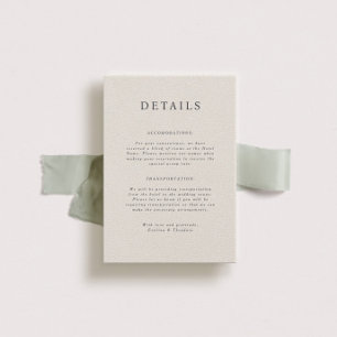 Parker Portait Wedding Details Card