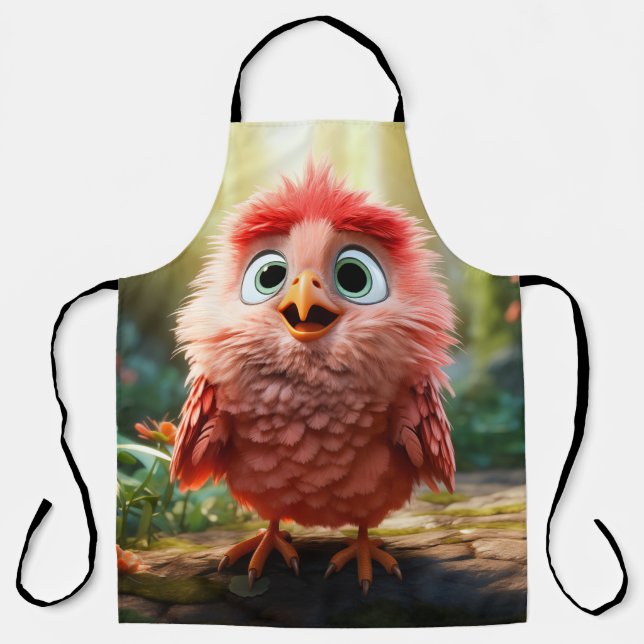 Parker - The Red Cardinal Chick Apron (Front)