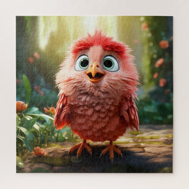 Parker - The Red Cardinal Chick Jigsaw Puzzle (Vertical)