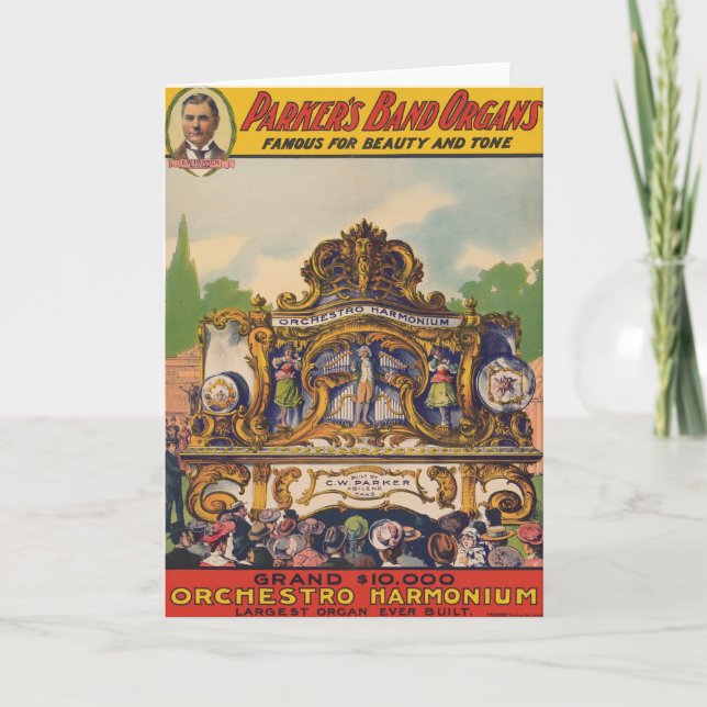 Parker's Band Organs, Famous For Beauty And Tone Card (Front)