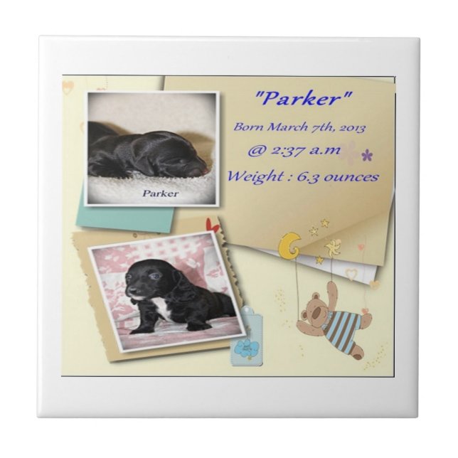 Parkers Birth Certificate Tile (Front)