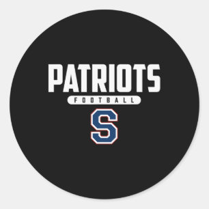 Parkersburg South Patriots Logo Football Hs Classic Round Sticker