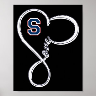 Parkersburg South Patriots Logo Infinity Love Hs Poster