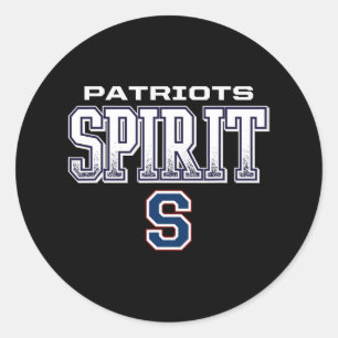 Parkersburg South Patriots Logo Spirit Hs Classic Round Sticker