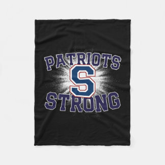 Parkersburg South Patriots Logo Strong Flag Hs Fleece Blanket