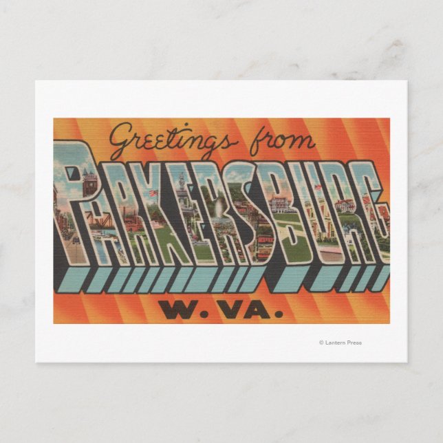 Parkersburg, West Virginia - Large Letter Scenes Postcard (Front)