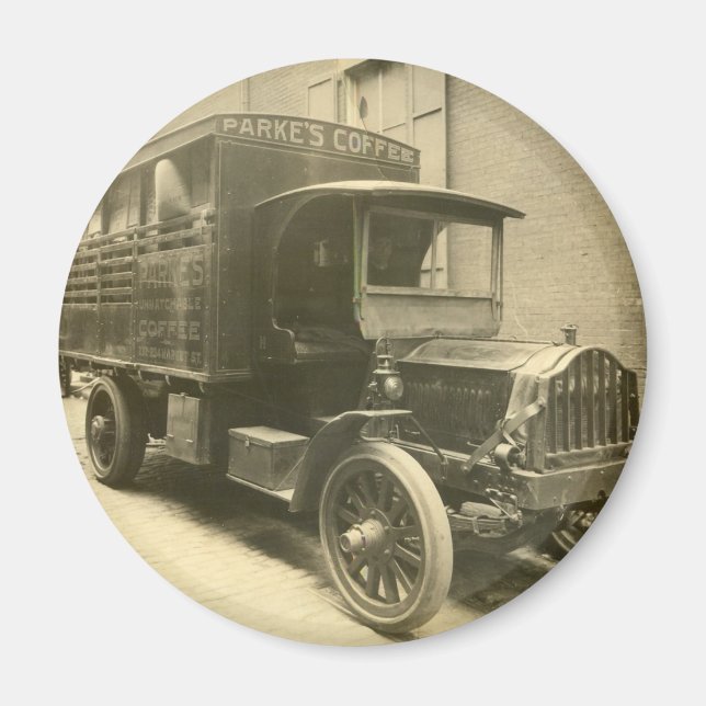 Parke's Coffee Truck Magnet (Front)