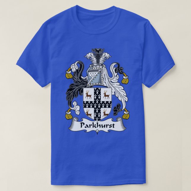 Parkhurst Coat of Arms Family Crest  T-Shirt (Design Front)