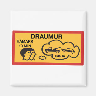 Parking 10 Min Maximum, Traffic Sign, Iceland Magnet