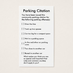 Parking Citation