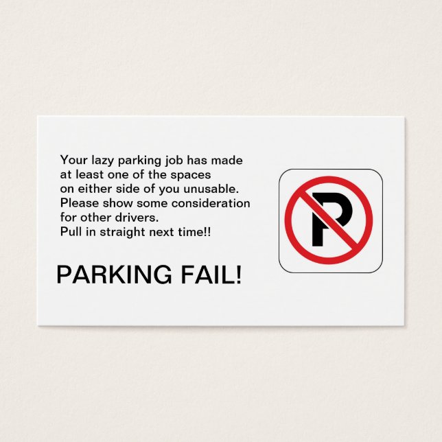 PARKING FAIL! (Front)
