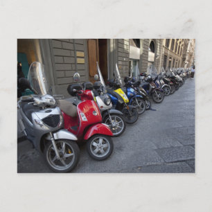 Parking is extremelly hard to find, Scooters are Postcard