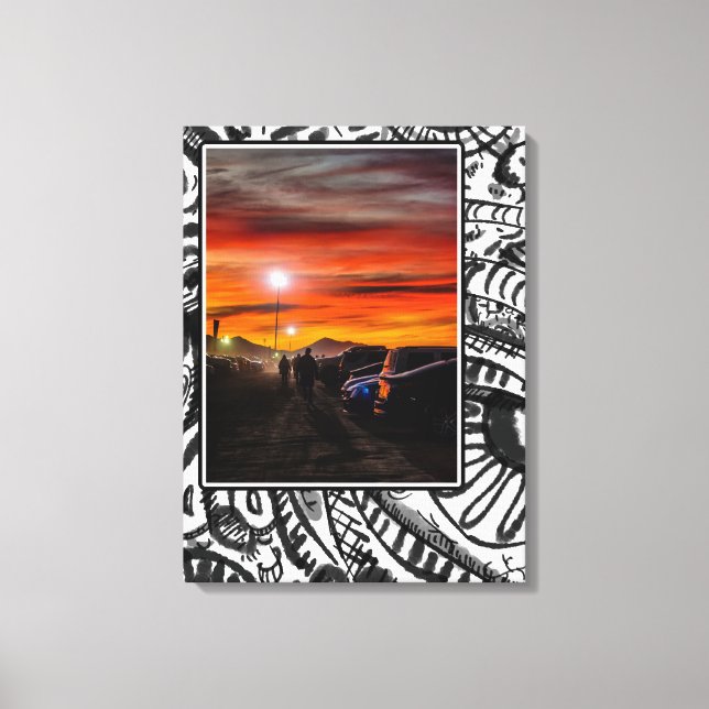 Parking lot at Dusk Canvas Print (Front)
