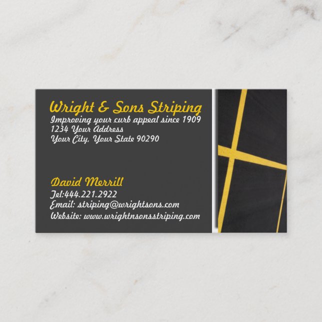 Parking Lot Striping Business Card (Front)
