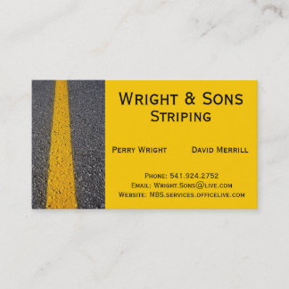 Parking Lot Striping Business Card
