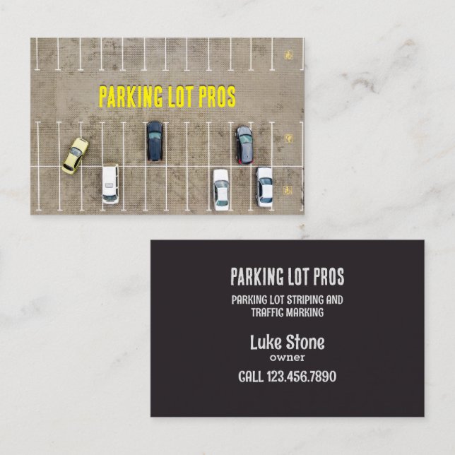 Parking Lot Striping Business Card (Front/Back)