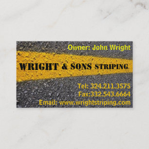 Parking Lot Striping Business Card