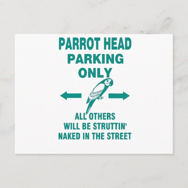 Parking only  postcard (Front)