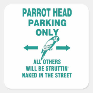 Parking only  square sticker